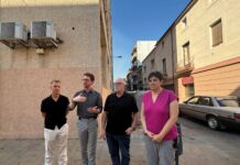 ERC Vilafranca denuncia “el desgavell” del nou sistema de recollida de la brossa D'esquerra a dreta, Xavier Vallès, Pere Sàbat, Ramon Vilomara i Laura Pelay.