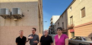 D'esquerra a dreta, Xavier Vallès, Pere Sàbat, Ramon Vilomara i Laura Pelay.