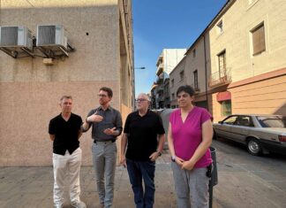 ERC Vilafranca denuncia “el desgavell” del nou sistema de recollida de la brossa D'esquerra a dreta, Xavier Vallès, Pere Sàbat, Ramon Vilomara i Laura Pelay.